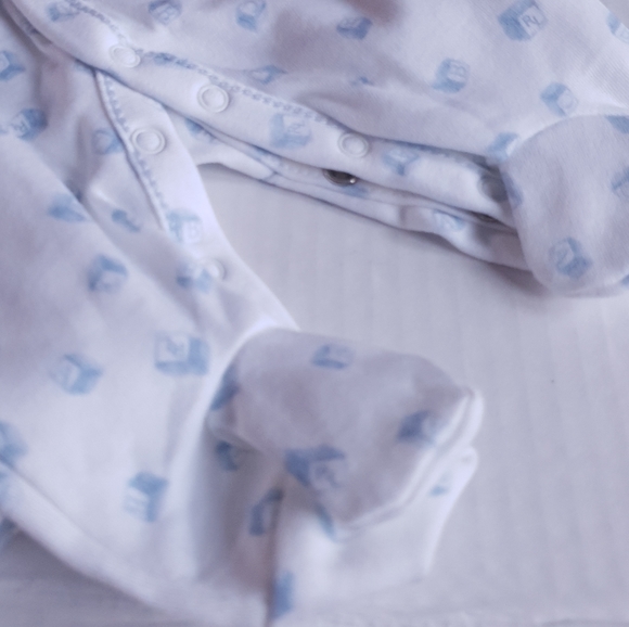 Ralph Lauren Baby 1 Piece Footies PJ Sz 3months & Newborn - Picture 9 of 10